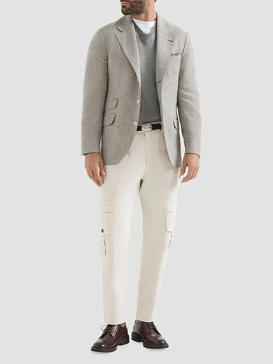 Brunello Cucinelli Men's Cashmere and Silk Lightweight Sweater | Thumbnail 6 Brunello Cucinelli Men's Cashmere and Silk Lightweight Sweater | Thumbnail 6