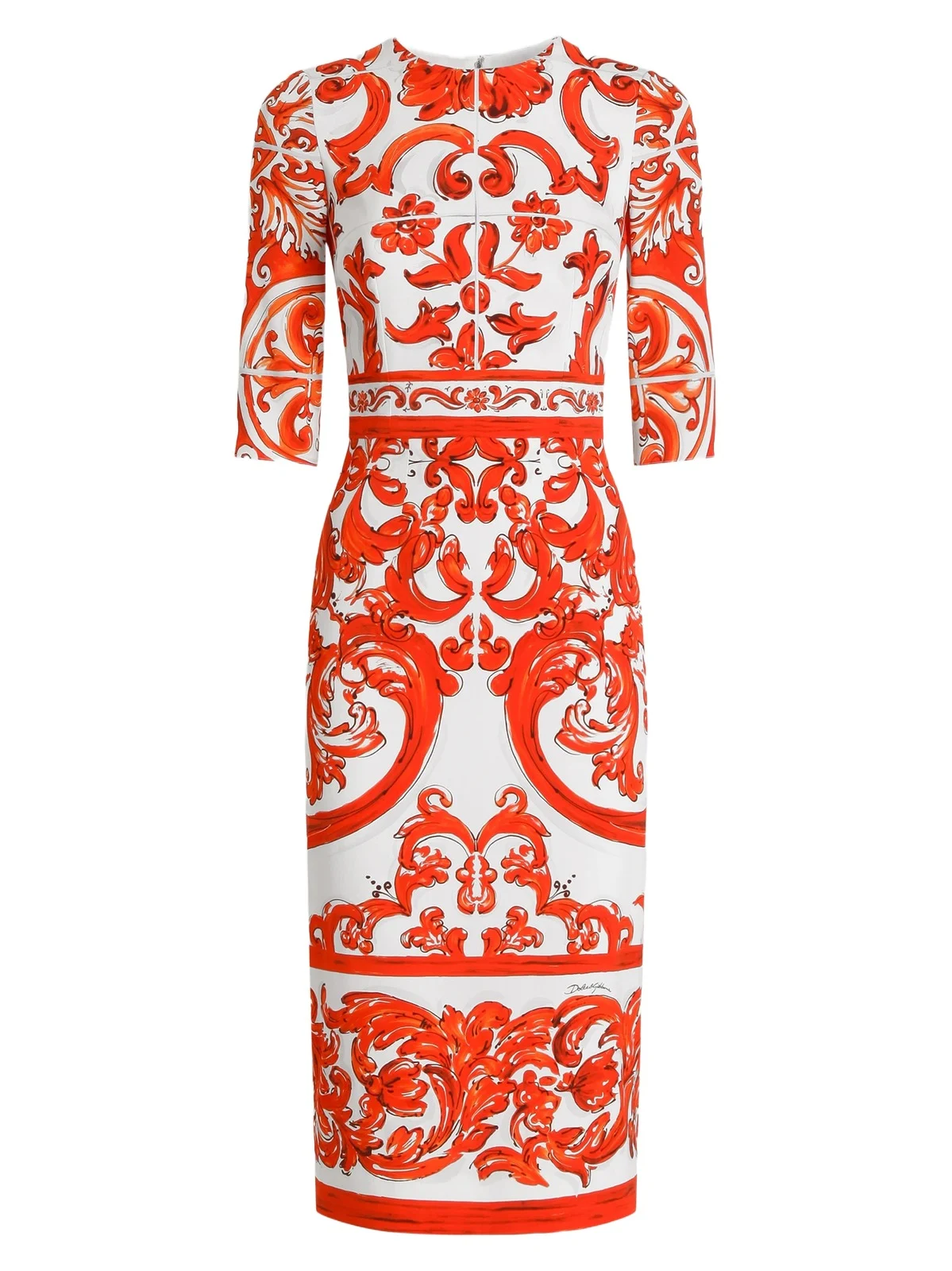 Women's Majolica Silk-Blend Midi Dress