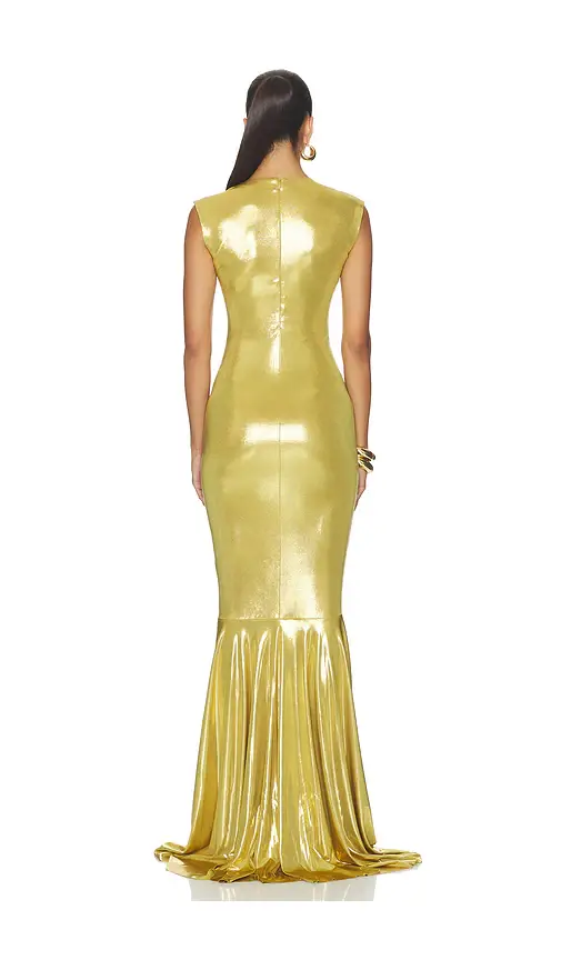 Norma Kamali Sleeveless V Neck Fishtail Gown | Thumbnail 3 Norma Kamali Sleeveless V Neck Fishtail Gown | Thumbnail 3