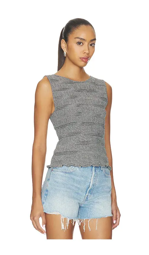 Madewell Smocked Boatneck Tank | Thumbnail 2