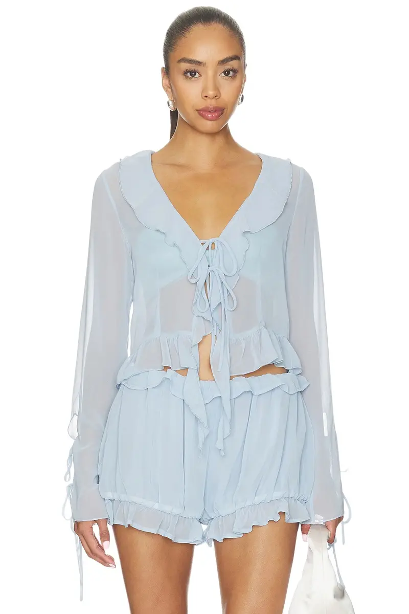Ruffle Long Sleeve Shirt Ruffle Long Sleeve Shirt