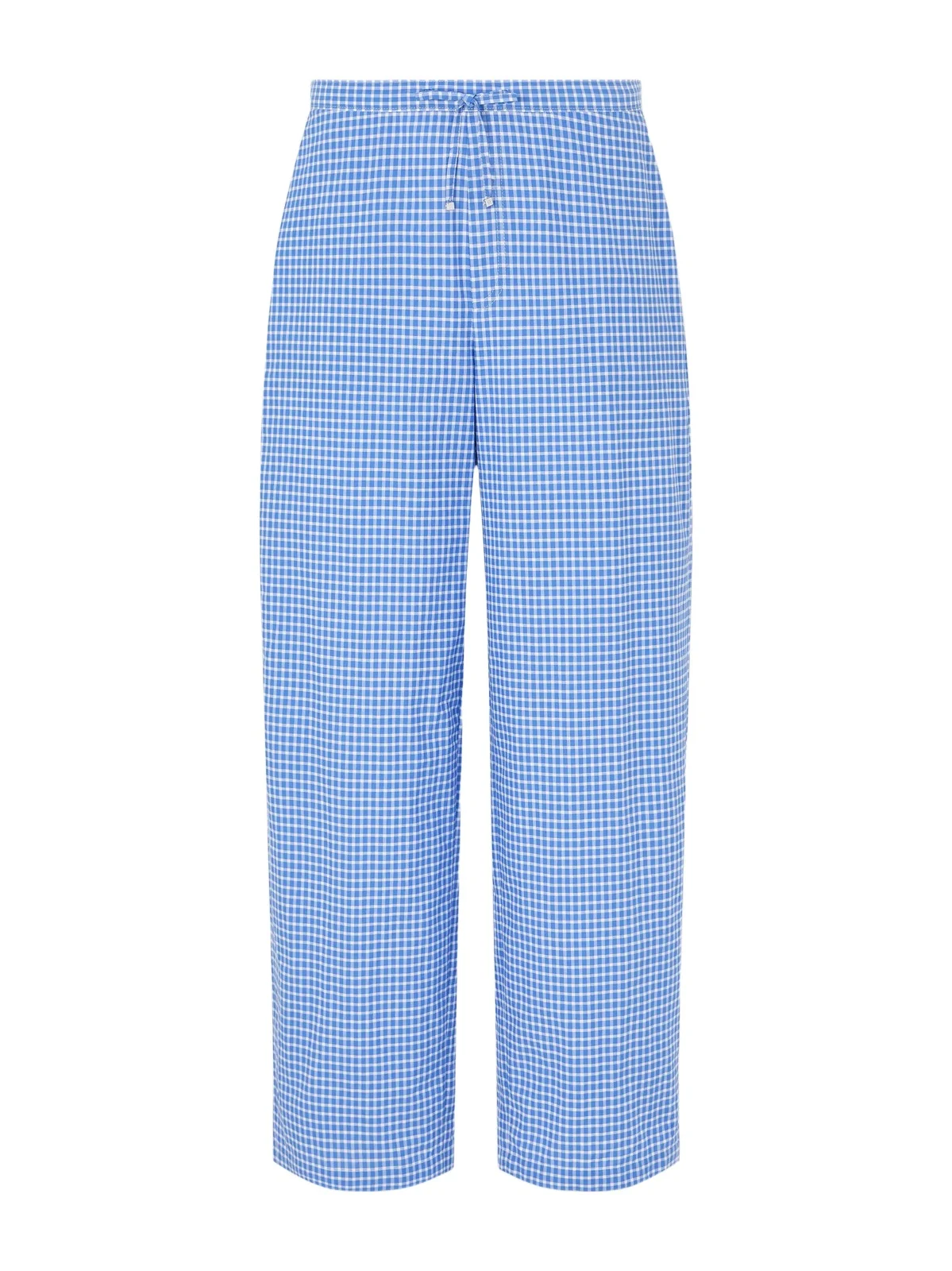 Paula's Ibiza Straight-Leg Anagram-Embroidered Checked Cotton-Poplin Trousers - Men Paula's Ibiza Straight-Leg Anagram-Embroidered Checked Cotton-Poplin Trousers - Men