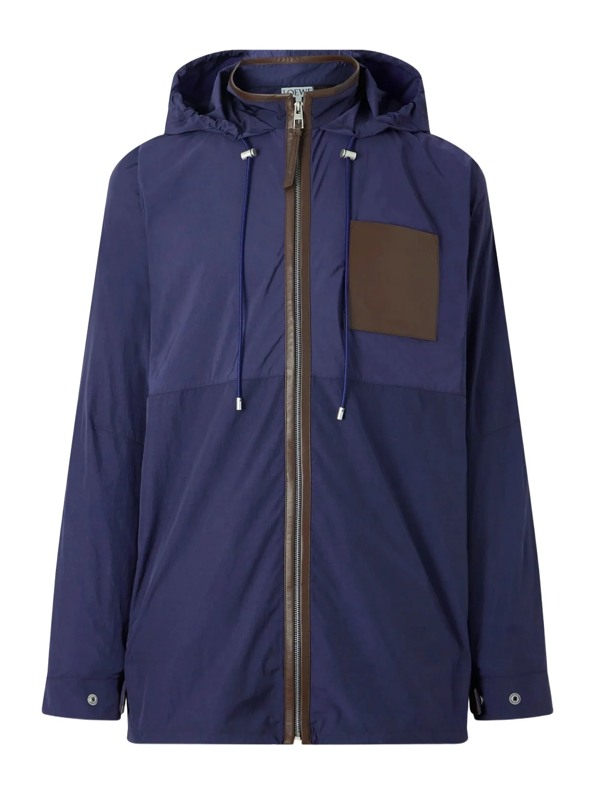 Paula's Ibiza Logo-Debossed Leather-Trimmed Ripstop Hooded Jacket - Men Paula's Ibiza Logo-Debossed Leather-Trimmed Ripstop Hooded Jacket - Men