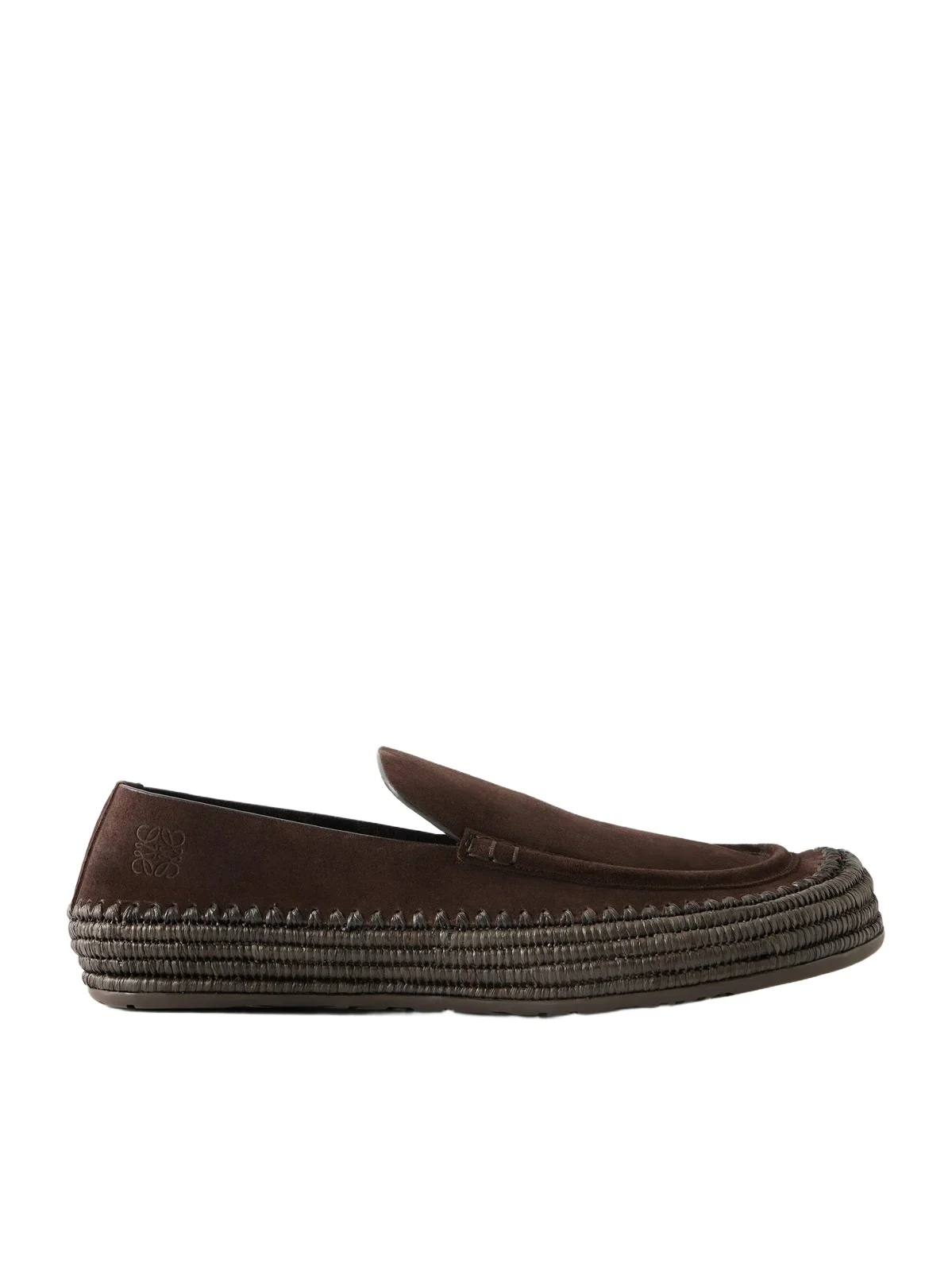 Paula's Ibiza Rio Raffia-Trimmed Suede Loafers - Men Paula's Ibiza Rio Raffia-Trimmed Suede Loafers - Men