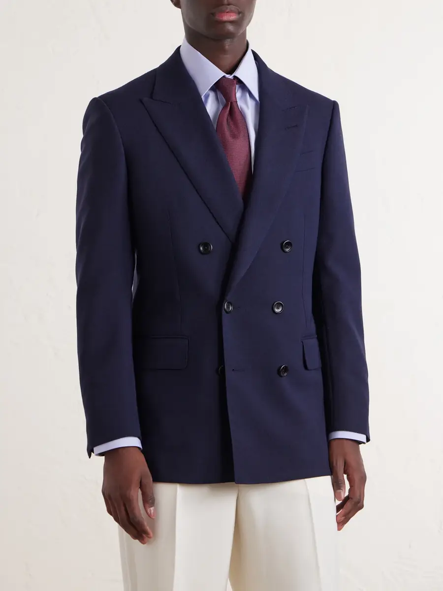 Tom Ford Atticus Double-Breasted Wool and Mohair-Blend Blazer - Men | Thumbnail 3 Tom Ford Atticus Double-Breasted Wool and Mohair-Blend Blazer - Men | Thumbnail 3