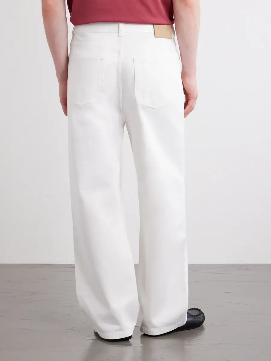 Loewe Wide-Leg Anagram-Embroidered Jeans - Men | Thumbnail 4 Loewe Wide-Leg Anagram-Embroidered Jeans - Men | Thumbnail 4