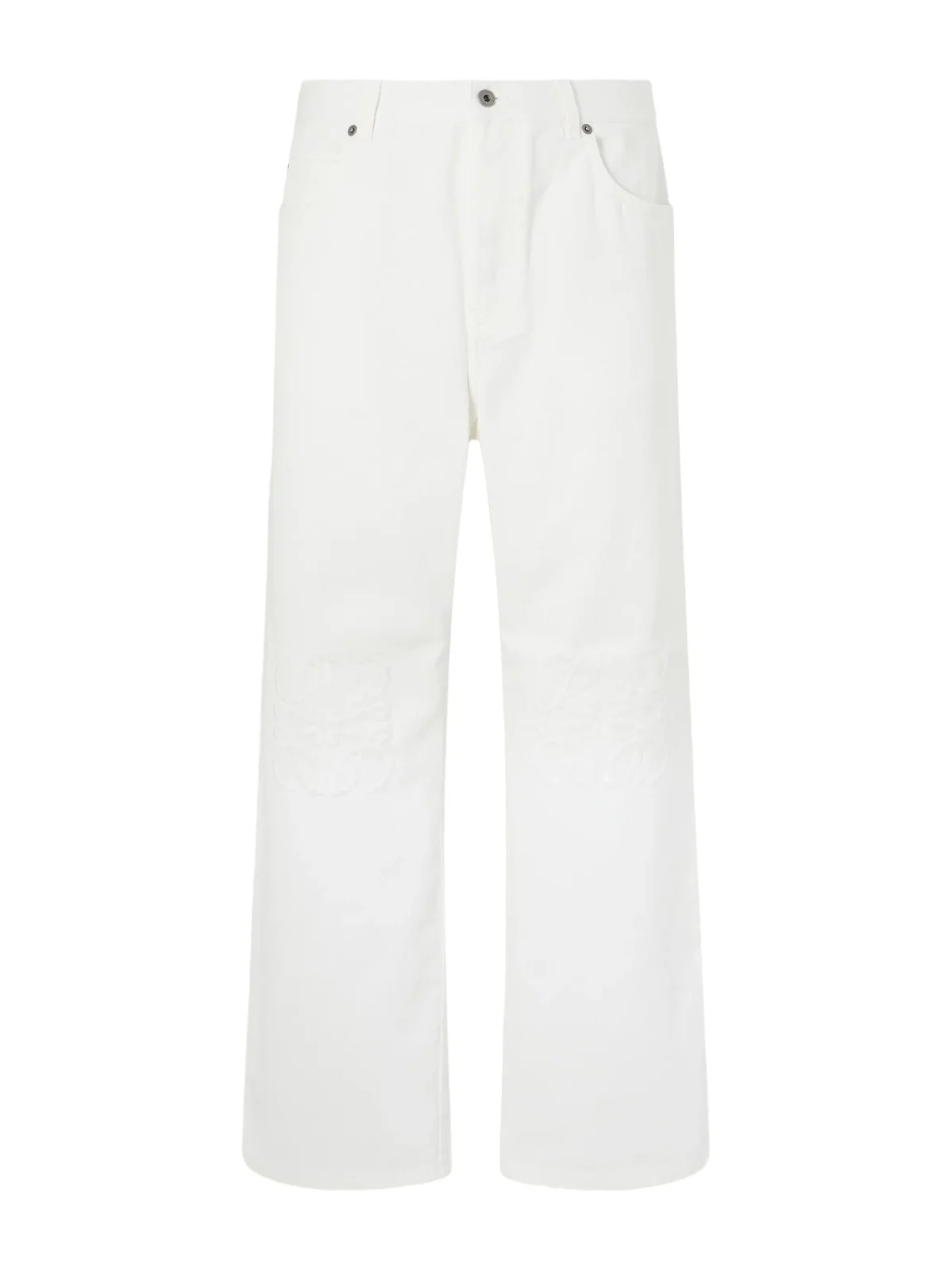 Loewe Wide-Leg Anagram-Embroidered Jeans - Men