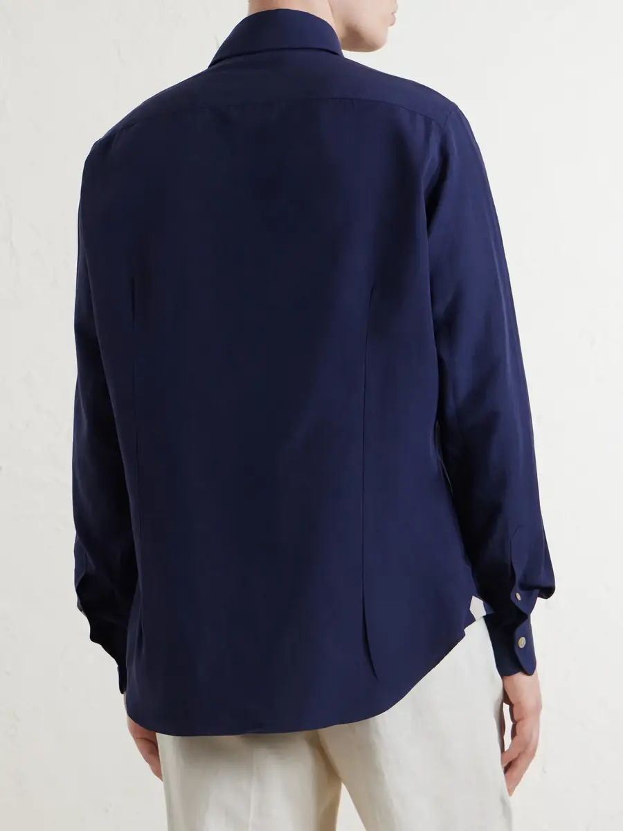 ELEVENTY Lyocell, Linen and Cotton-Blend Shirt - Men | Thumbnail 4 ELEVENTY Lyocell, Linen and Cotton-Blend Shirt - Men | Thumbnail 4
