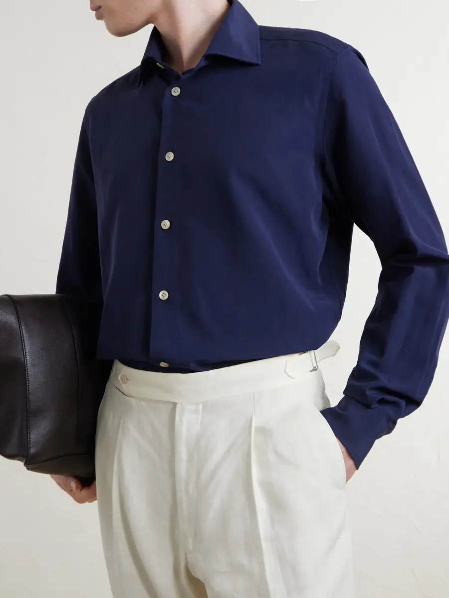 ELEVENTY Lyocell, Linen and Cotton-Blend Shirt - Men | Thumbnail 5 ELEVENTY Lyocell, Linen and Cotton-Blend Shirt - Men | Thumbnail 5