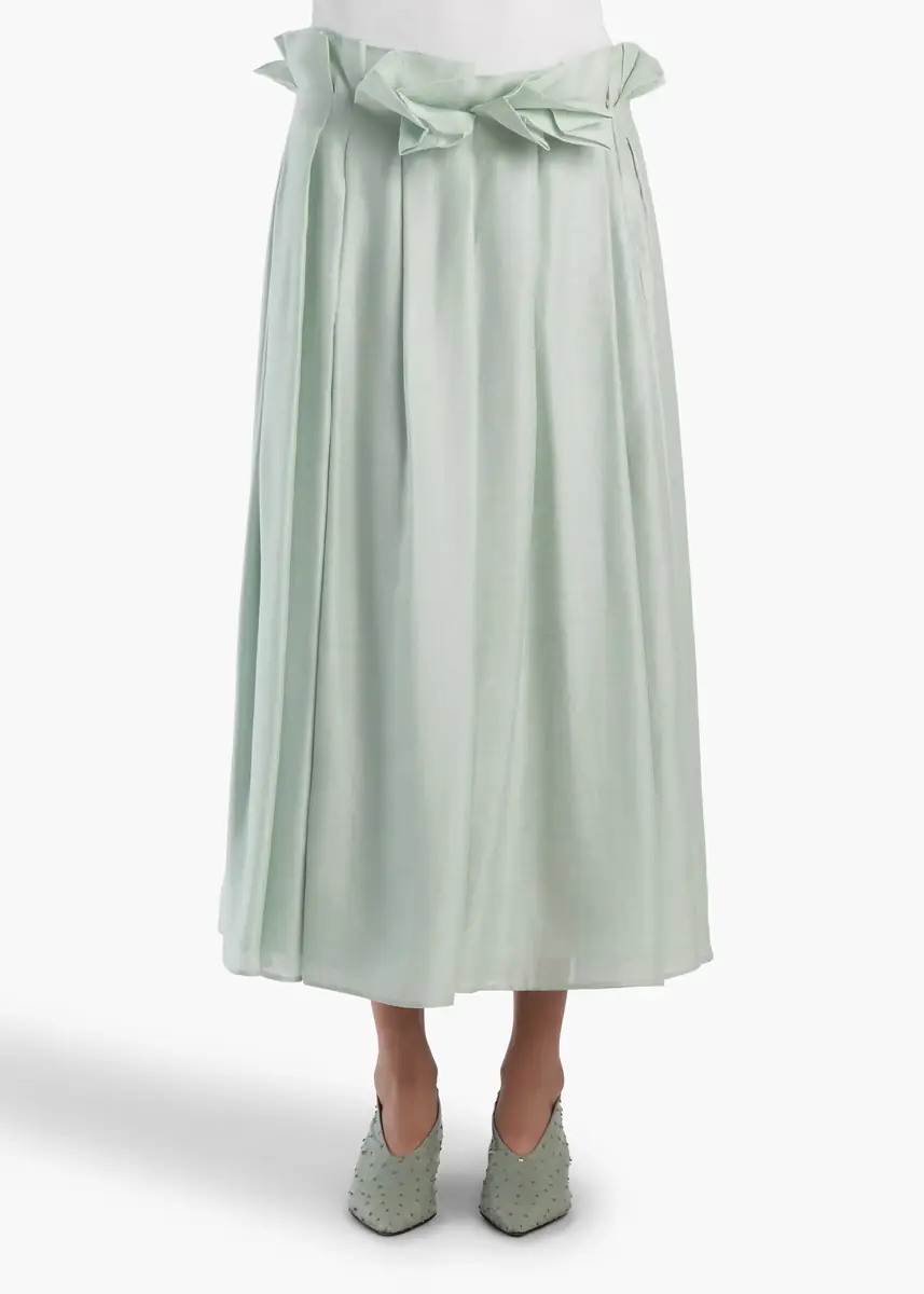 Khaite Astrid Skirt In Ice Green | Thumbnail 3 Khaite Astrid Skirt In Ice Green | Thumbnail 3
