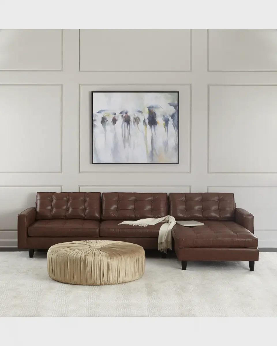 Old Hickory Tannery Barnes Leather Right-Arm Chaise Sectional | Thumbnail 2