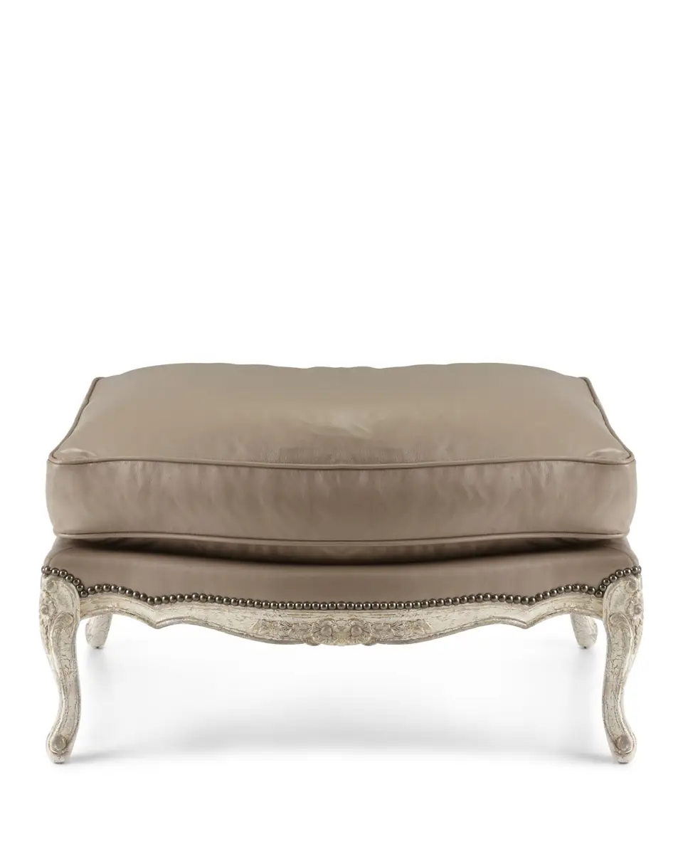 Old Hickory Tannery Dusk Leather Bergere Ottoman | Thumbnail 3