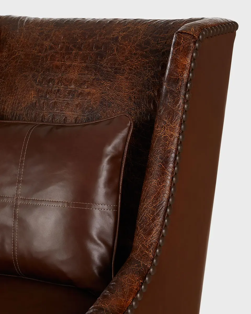 Old Hickory Tannery Edie Leather Wing Chair | Thumbnail 5 Old Hickory Tannery Edie Leather Wing Chair | Thumbnail 5