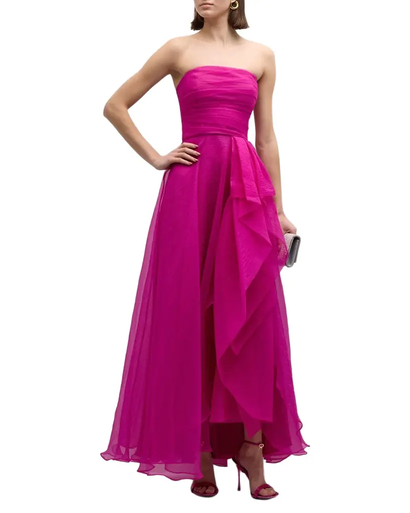 Theia Teresa Draped Strapless Gown | Image 1 Theia Teresa Draped Strapless Gown | Image 1