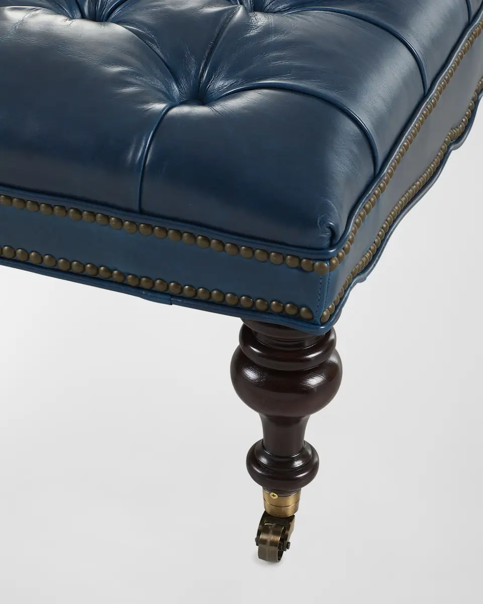 Old Hickory Tannery Sloane Tufted Leather Ottoman | Thumbnail 4 Old Hickory Tannery Sloane Tufted Leather Ottoman | Thumbnail 4