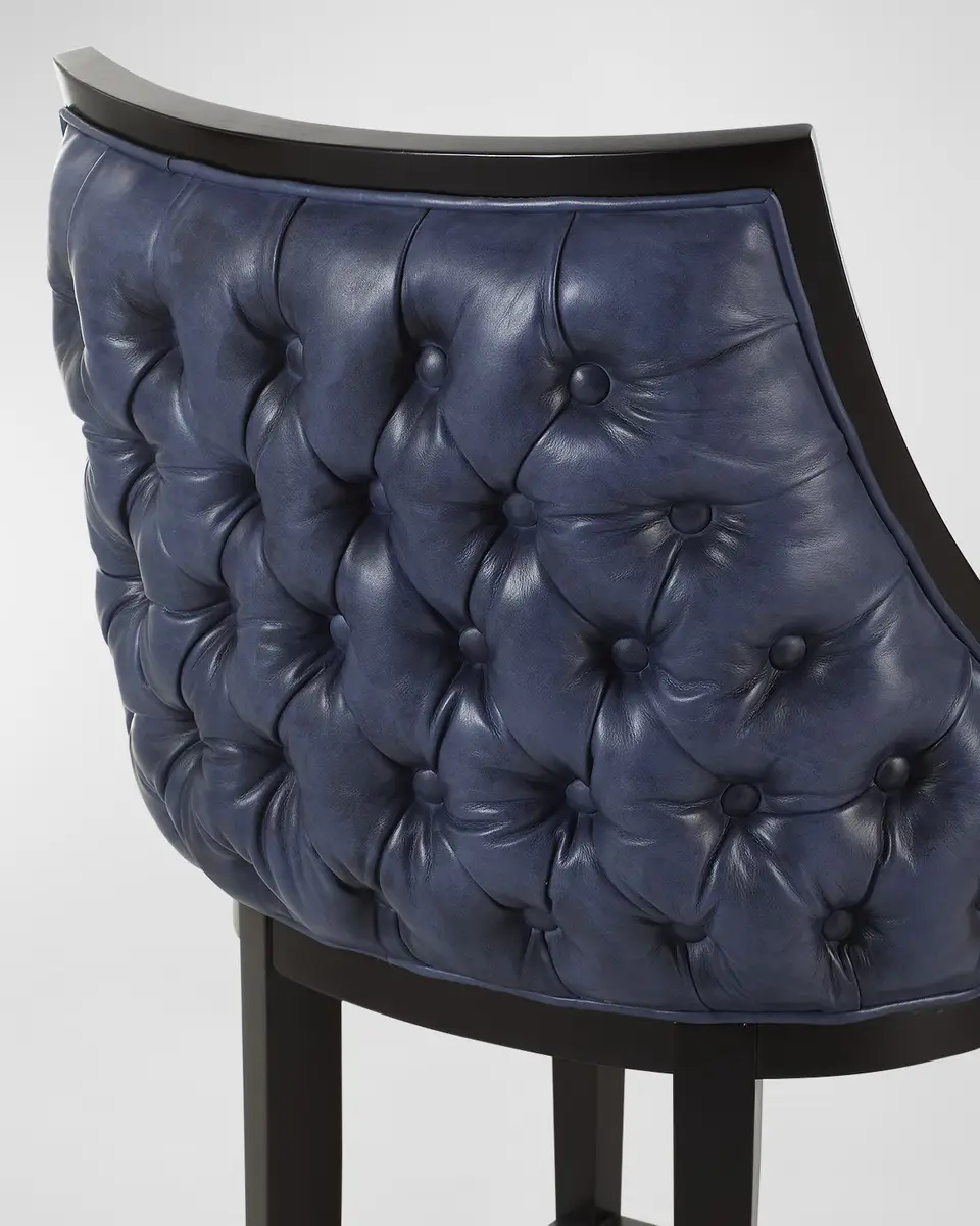 Old Hickory Tannery Kellan Leather Tufted Counter Stool, 22" | Thumbnail 5