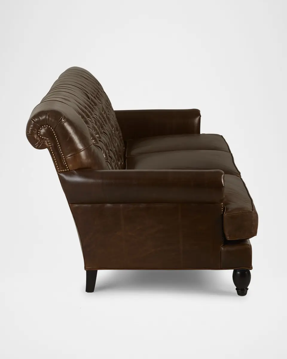 Old Hickory Tannery Bronya Tufted Leather Sofa, 86" | Thumbnail 2 Old Hickory Tannery Bronya Tufted Leather Sofa, 86" | Thumbnail 2