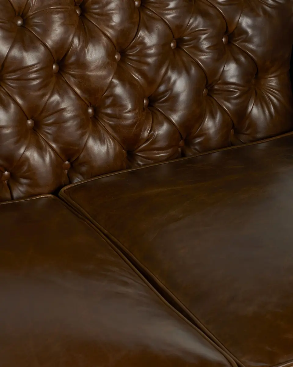 Old Hickory Tannery Bronya Tufted Leather Sofa, 86" | Thumbnail 4 Old Hickory Tannery Bronya Tufted Leather Sofa, 86" | Thumbnail 4