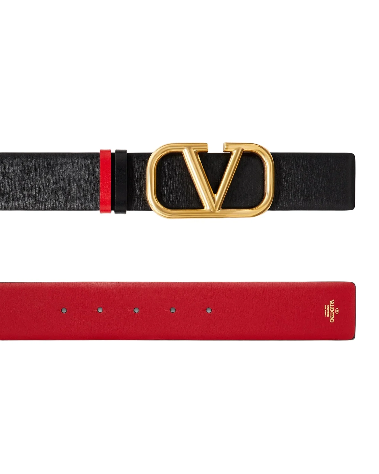 Valentino Garavani VLogo Signature Reversible Leather Belt, 40mm