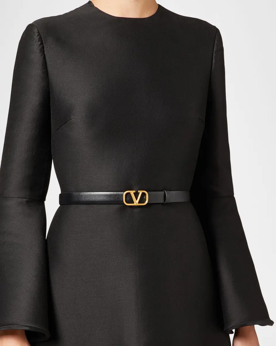 Valentino Garavani VLogo Signature Reversible Leather Belt, 20mm | Thumbnail 2