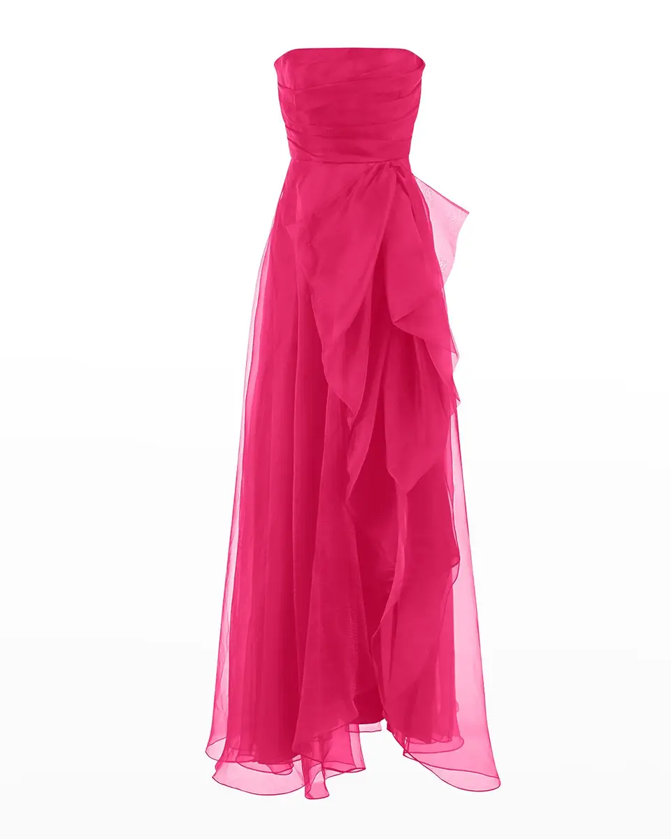 THEIA Teresa Draped Strapless Gown | Thumbnail 2 THEIA Teresa Draped Strapless Gown | Thumbnail 2