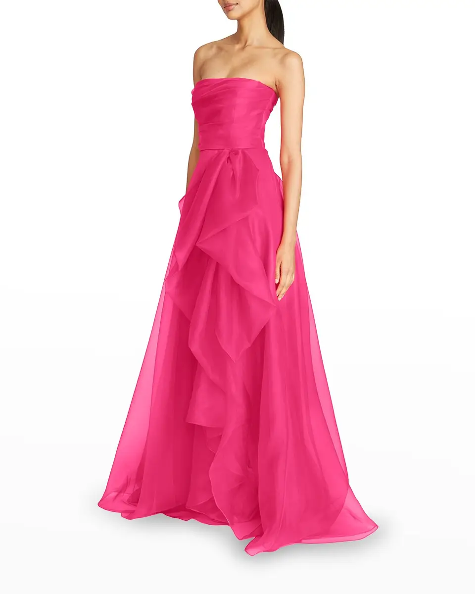 THEIA Teresa Draped Strapless Gown | Thumbnail 3 THEIA Teresa Draped Strapless Gown | Thumbnail 3