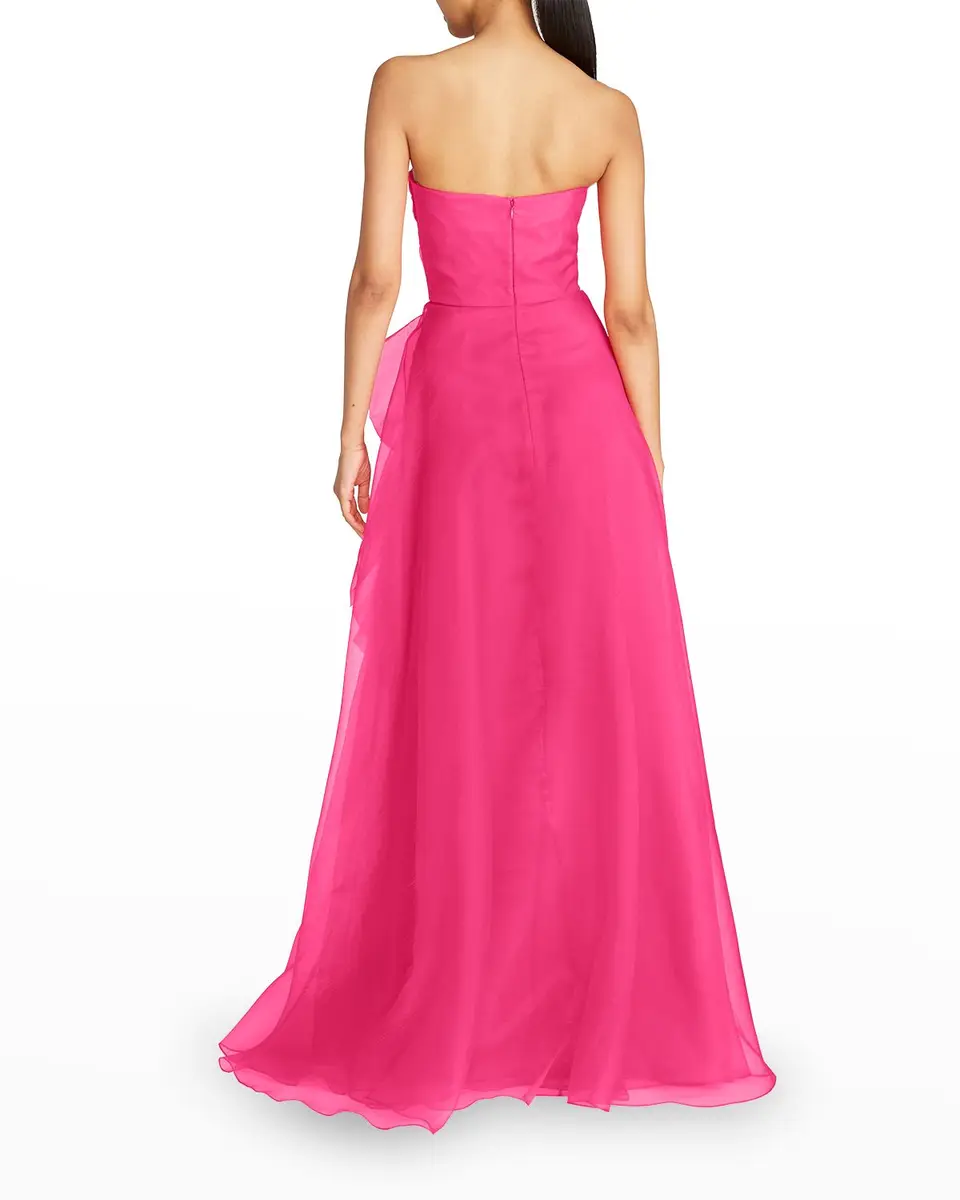 THEIA Teresa Draped Strapless Gown | Thumbnail 4 THEIA Teresa Draped Strapless Gown | Thumbnail 4