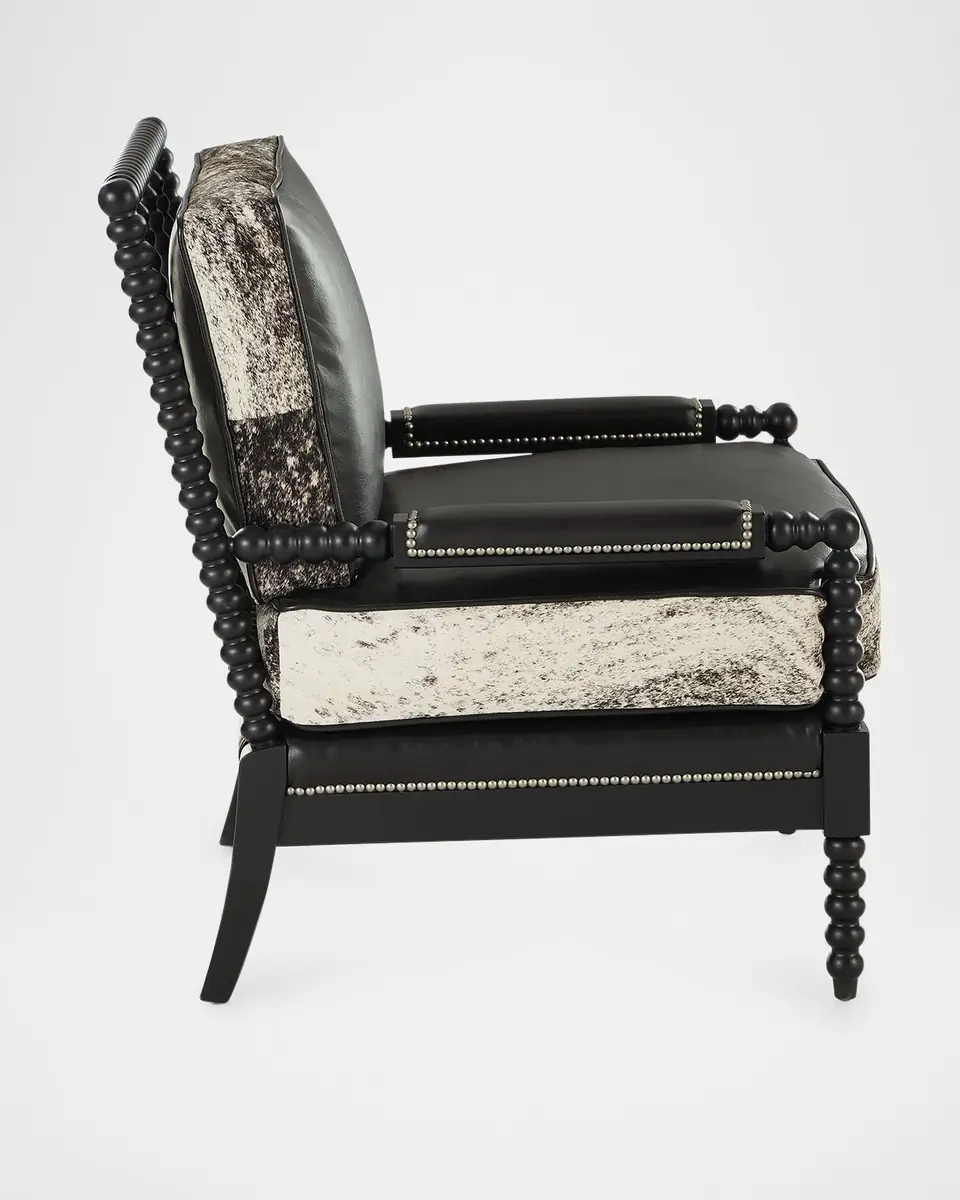 Old Hickory Tannery Percie Leather & Hair on Hide Spindle Chair | Thumbnail 2 Old Hickory Tannery Percie Leather & Hair on Hide Spindle Chair | Thumbnail 2