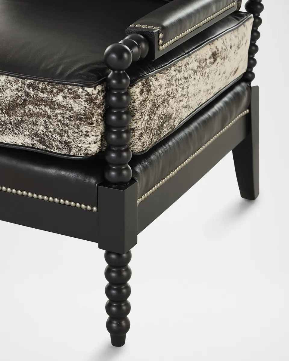 Old Hickory Tannery Percie Leather & Hair on Hide Spindle Chair | Thumbnail 6 Old Hickory Tannery Percie Leather & Hair on Hide Spindle Chair | Thumbnail 6