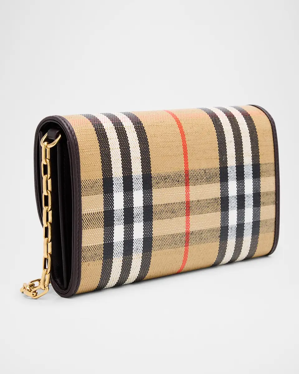 Burberry Highlands Check Flap Continental Wallet on Chain | Thumbnail 3 Burberry Highlands Check Flap Continental Wallet on Chain | Thumbnail 3