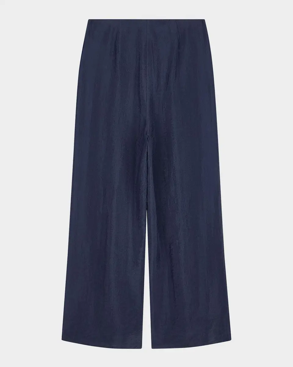 Emporio Armani Pleated Wide-Leg Crepon Trousers | Thumbnail 3