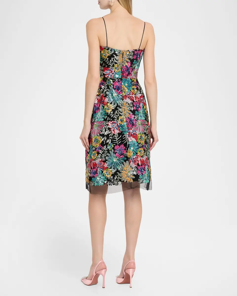 Rickie Freeman for Teri Jon Floral Sequin Tulle Dress | Thumbnail 2 Rickie Freeman for Teri Jon Floral Sequin Tulle Dress | Thumbnail 2