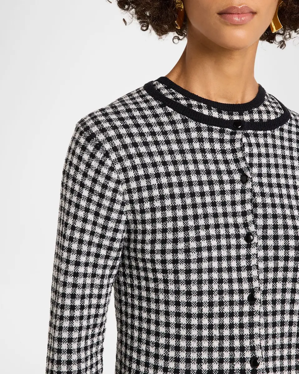Vince Gingham Knit Cardigan | Thumbnail 4 Vince Gingham Knit Cardigan | Thumbnail 4