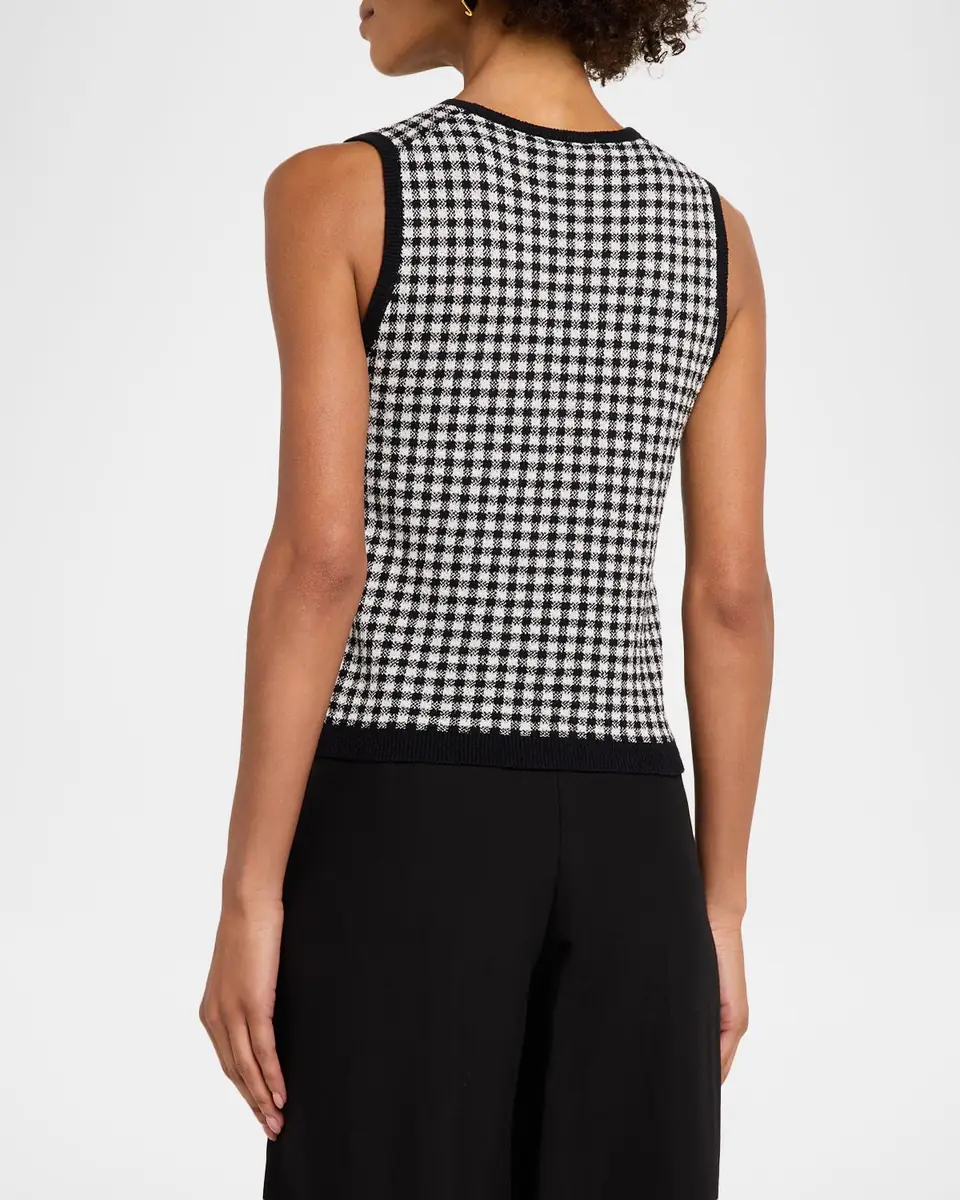 Vince Gingham Knit Tank Top | Thumbnail 2 Vince Gingham Knit Tank Top | Thumbnail 2