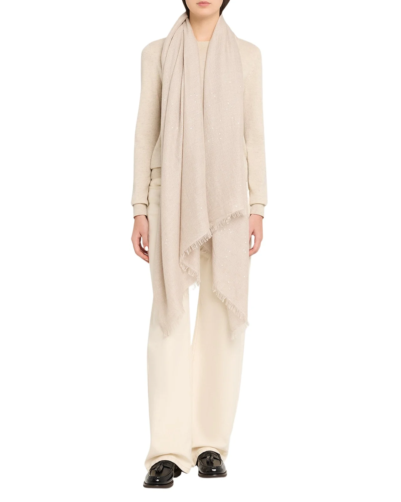Brunello Cucinelli Sparkling Cashmere and Silk Scarf