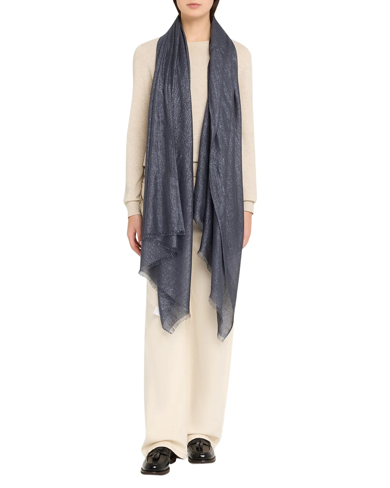 Brunello Cucinelli Sparkling Cashmere and Silk Scarf