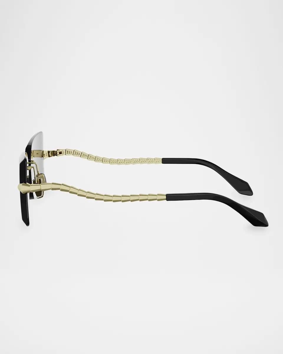 BVLGARI Serpenti 51mm Metal Rectangular Sunglasses | Thumbnail 2 BVLGARI Serpenti 51mm Metal Rectangular Sunglasses | Thumbnail 2