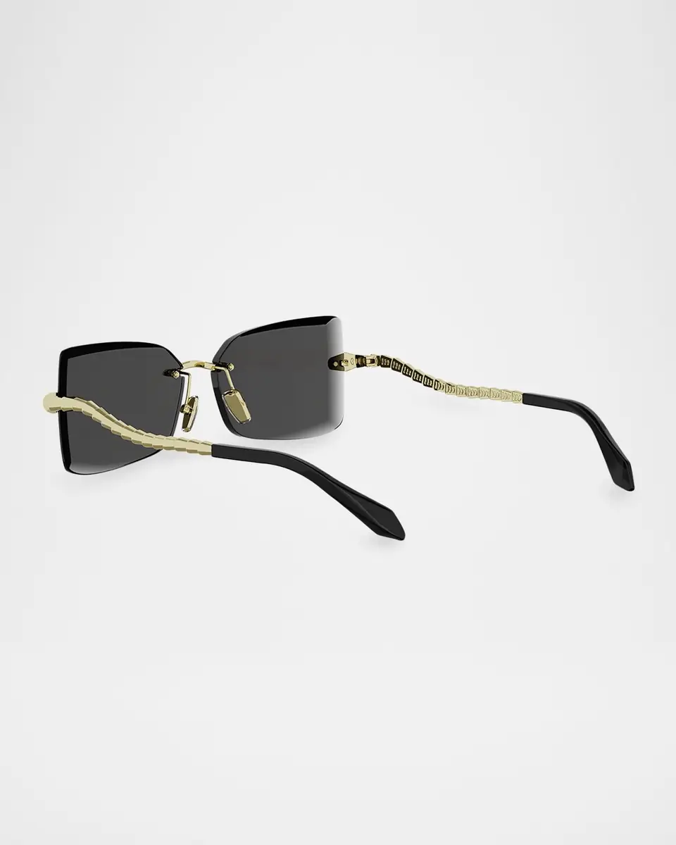BVLGARI Serpenti 51mm Metal Rectangular Sunglasses | Thumbnail 3 BVLGARI Serpenti 51mm Metal Rectangular Sunglasses | Thumbnail 3
