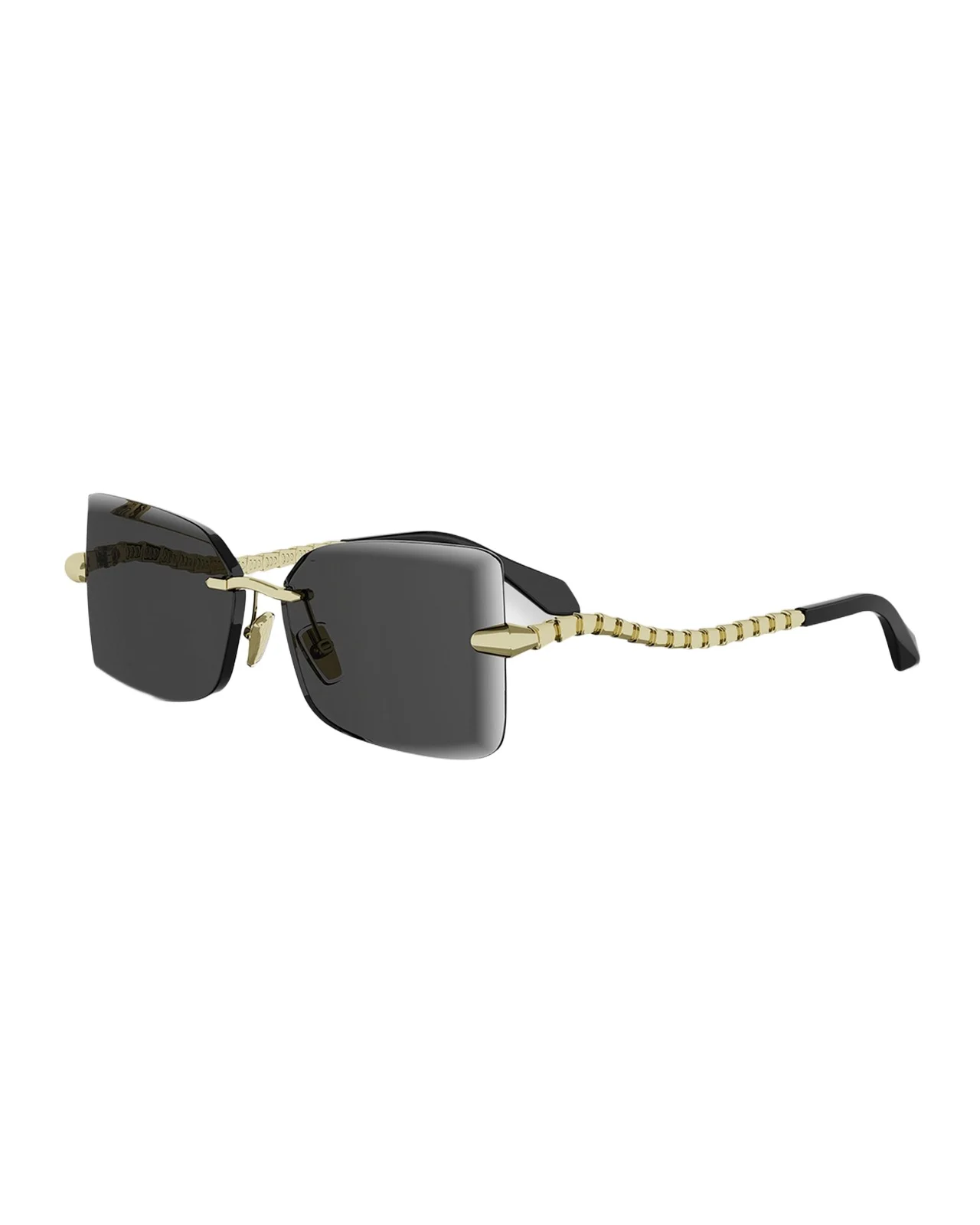 Serpenti 51mm Metal Rectangular Sunglasses Serpenti 51mm Metal Rectangular Sunglasses