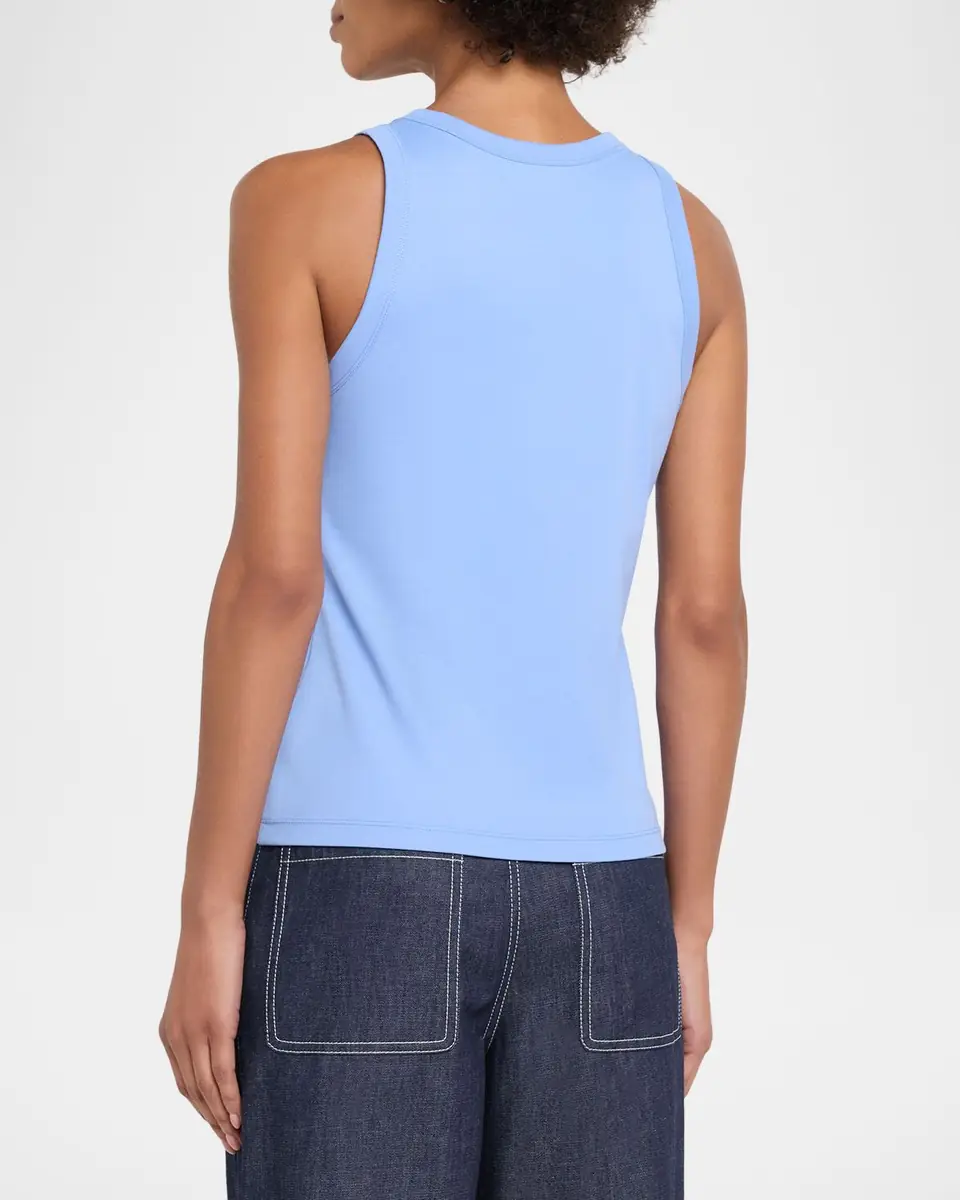 Lafayette 148 New York Swiss Cotton Rib Racerback Tank | Thumbnail 2
