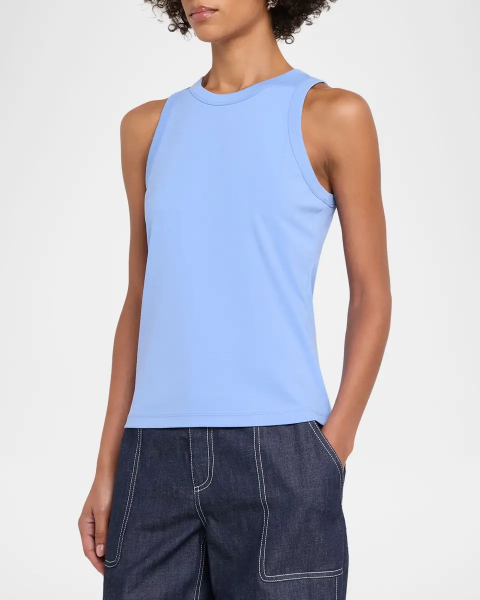 Lafayette 148 New York Swiss Cotton Rib Racerback Tank | Thumbnail 3