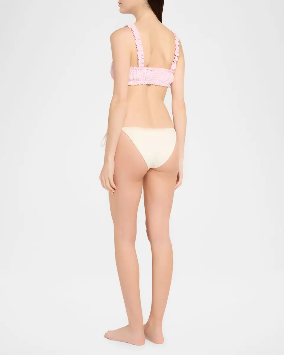 Simkhai Evander Ruched Gingham Seersucker Bikini Top | Thumbnail 2 Simkhai Evander Ruched Gingham Seersucker Bikini Top | Thumbnail 2