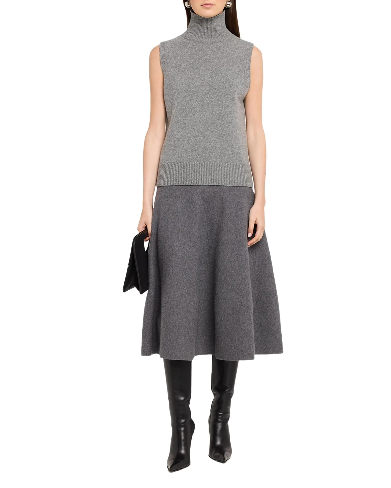 Brandon Maxwell Bruno Turtleneck Sleeveless Sweater
