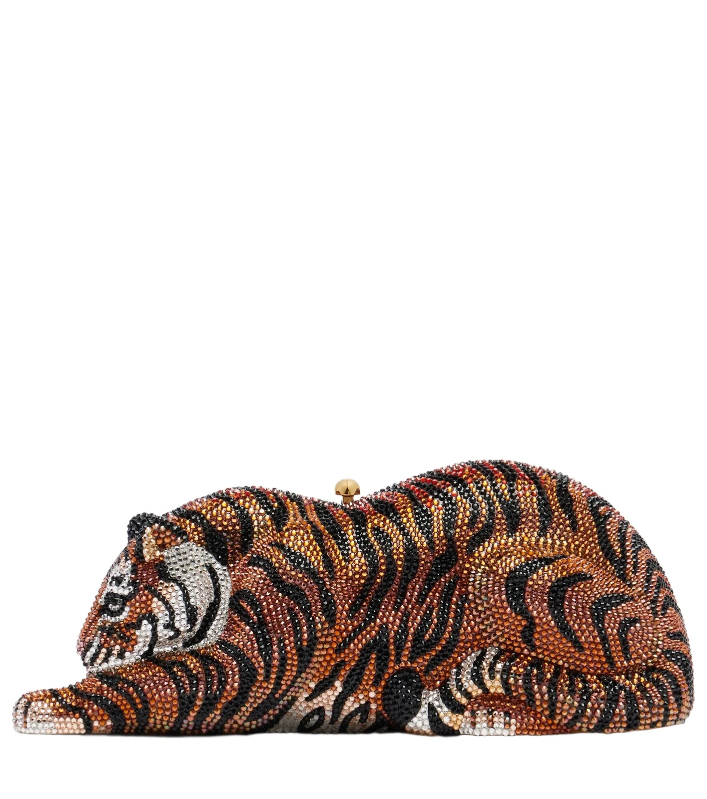 Judith Leiber Couture Wildcat Small crystal-embellished clutch