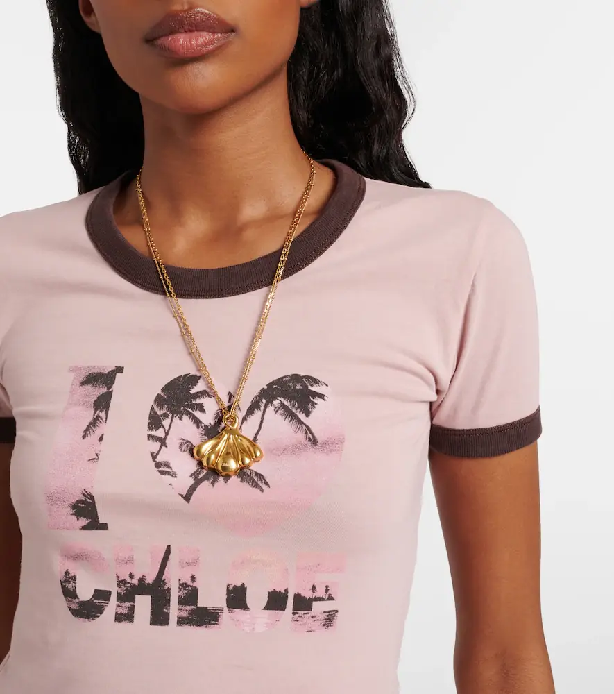Chloe Chloé Printed cotton T-shirt | Thumbnail 5