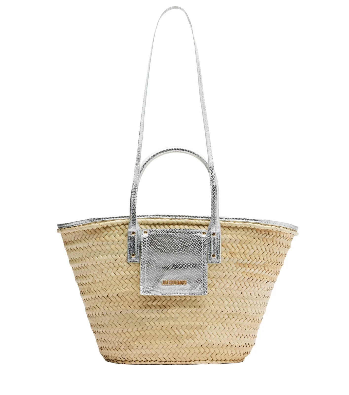 Jacquemus Soli Medium croc-effect raffia basket bag