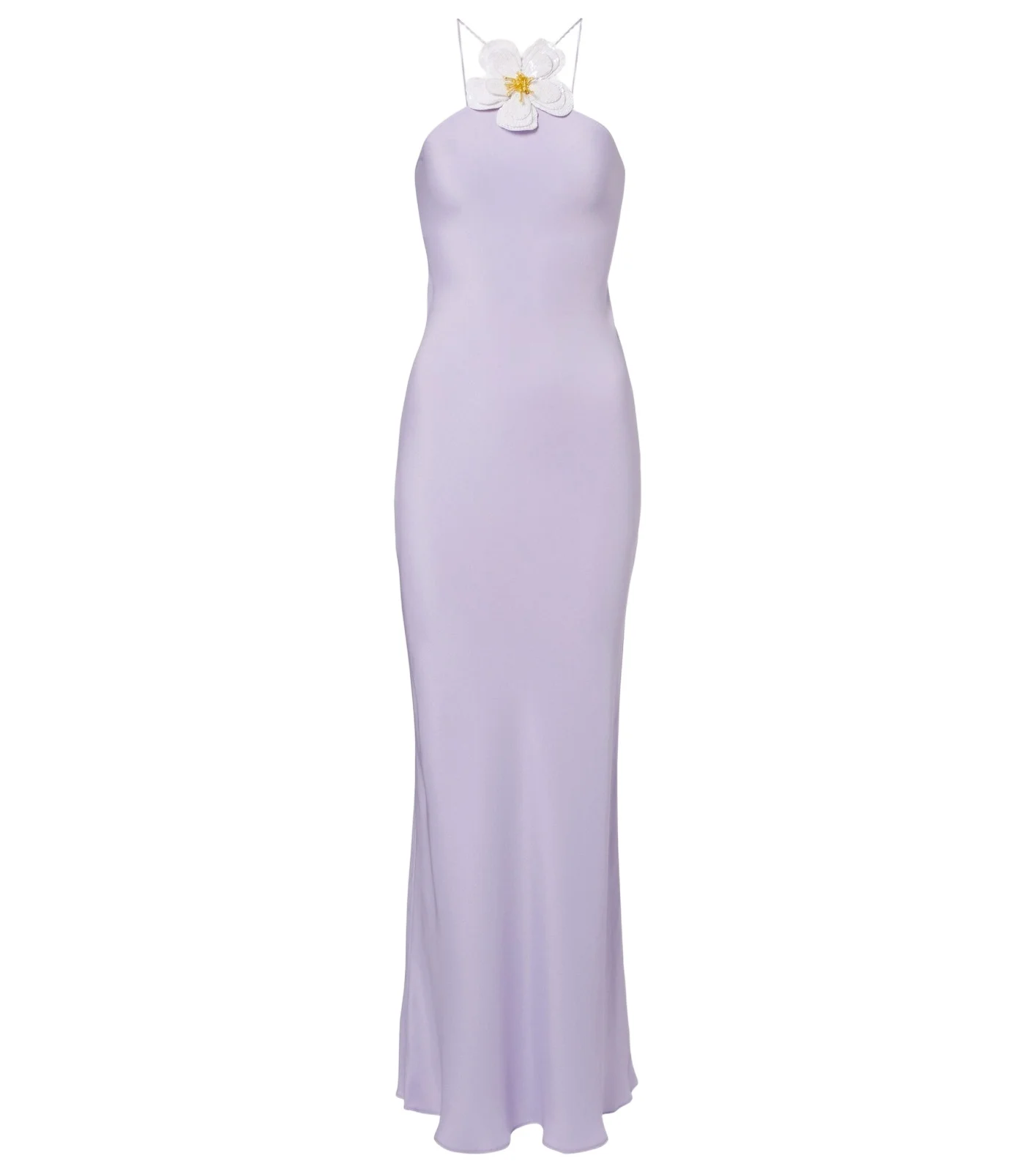 Rodarte Floral-appliqué silk crêpe maxi dress