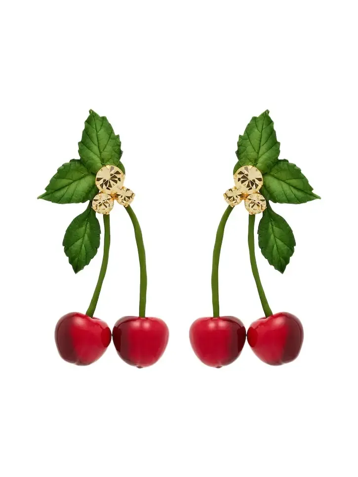 Maraschino embellished drop earrings Maraschino embellished drop earrings