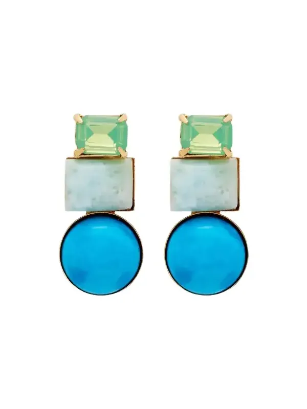 Azurine crystal-embellished drop earrings