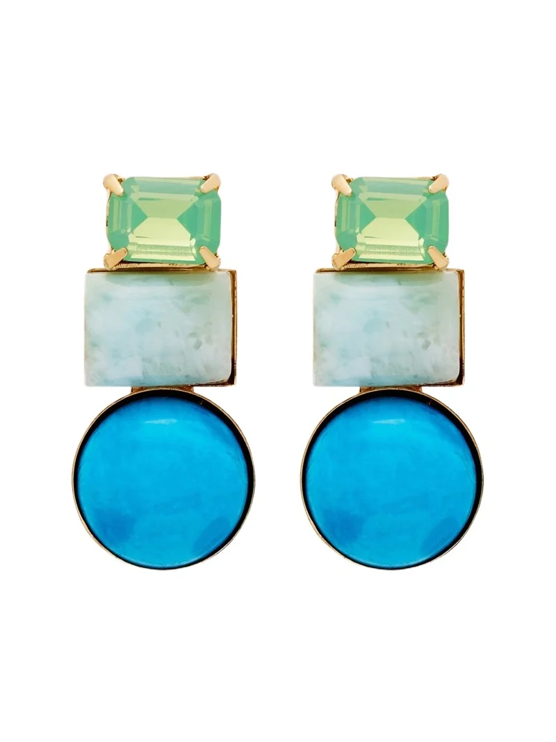 Azurine crystal-embellished drop earrings